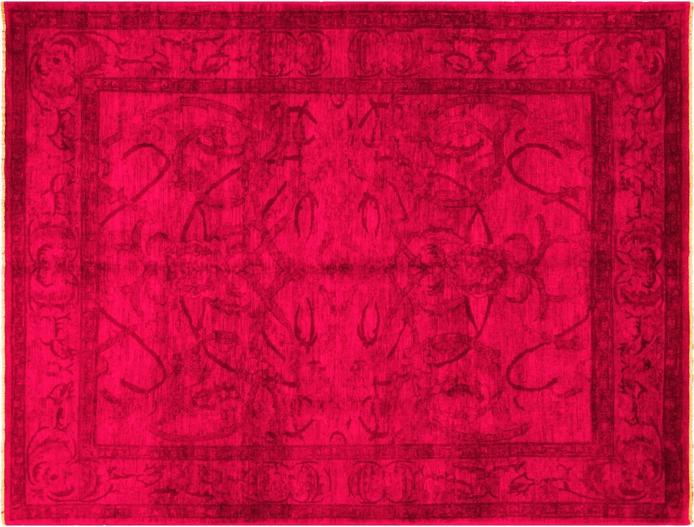 A03352, 8 1"x10 3",Over Dyed  ,8x10,PINK,PINK,Hand Knotted                  ,Pakistan   ,100% Wool  ,Rectangle