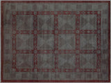 Over Dyed Loni Gray/Gray Hand-Knotted Rug  7'9 x 9'11