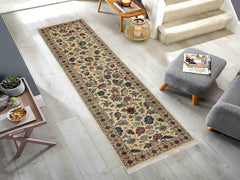 handmade Traditional Gulberg Beige Green Hand Knotted RUNNER 100% WOOL area rug 3x10