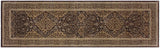 handmade Transitional Veg Dye Brown Gray Hand Knotted RUNNER 100% WOOL area rug 3x11