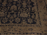 handmade Vintage Blue Brown Hand Knotted RECTANGLE 100% WOOL area rug 8x12