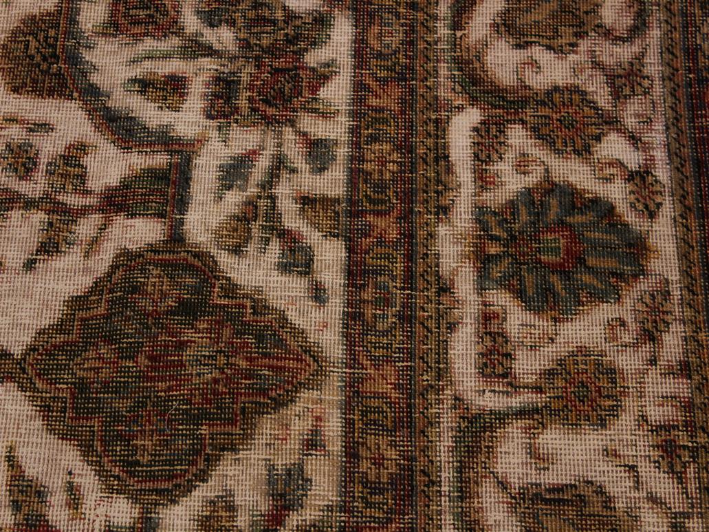 handmade Vintage Beige Red Hand Knotted RECTANGLE 100% WOOL area rug 8x10