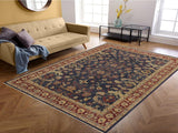 handmade Traditional Antique Blue Red Hand Knotted RECTANGLE 100% WOOL area rug 9x12