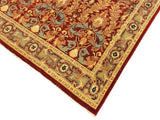 handmade Traditional Lahore Red Red Hand Knotted RECTANGLE 100% WOOL area rug 9x12
