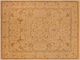 handmade Traditional Antique Tan Brown Hand Knotted RECTANGLE 100% WOOL area rug 10x14