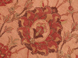 handmade Traditional  Tan Red Hand Knotted RECTANGLE 100% WOOL area rug 7x10