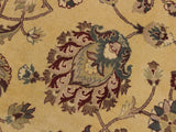 handmade Traditional Kashan Beige Tan Hand Knotted ROUND 100% WOOL area rug 10x10