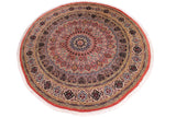 handmade Traditional Bakhtair Pink Beige Hand Knotted ROUND 100% WOOL area rug 10x10