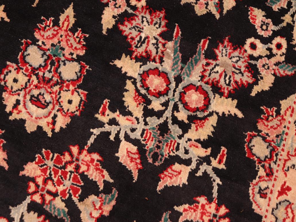 handmade Traditional Abusson Black Ivory Hand Knotted RECTANGLE 100% WOOL area rug 6x9