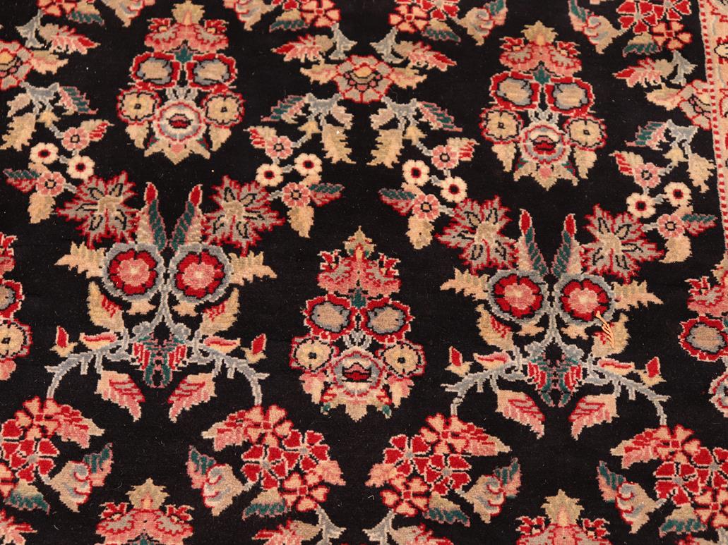 handmade Traditional Abusson Black Ivory Hand Knotted RECTANGLE 100% WOOL area rug 6x9