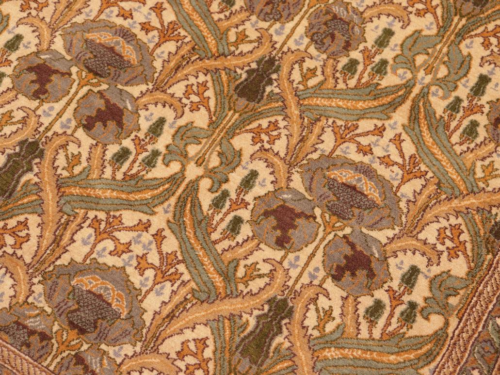 handmade Transitional Hamjolie Beige Green Hand Knotted RECTANGLE 100% WOOL area rug 6x10