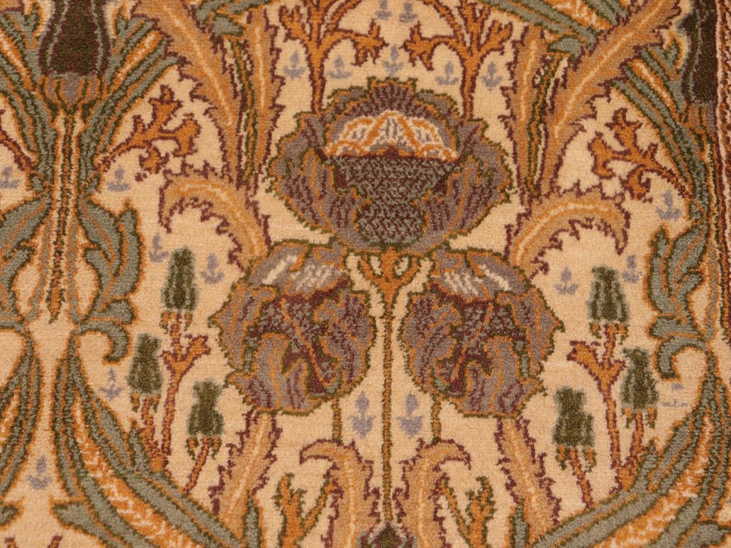 handmade Transitional Hamjolie Beige Green Hand Knotted RECTANGLE 100% WOOL area rug 6x10