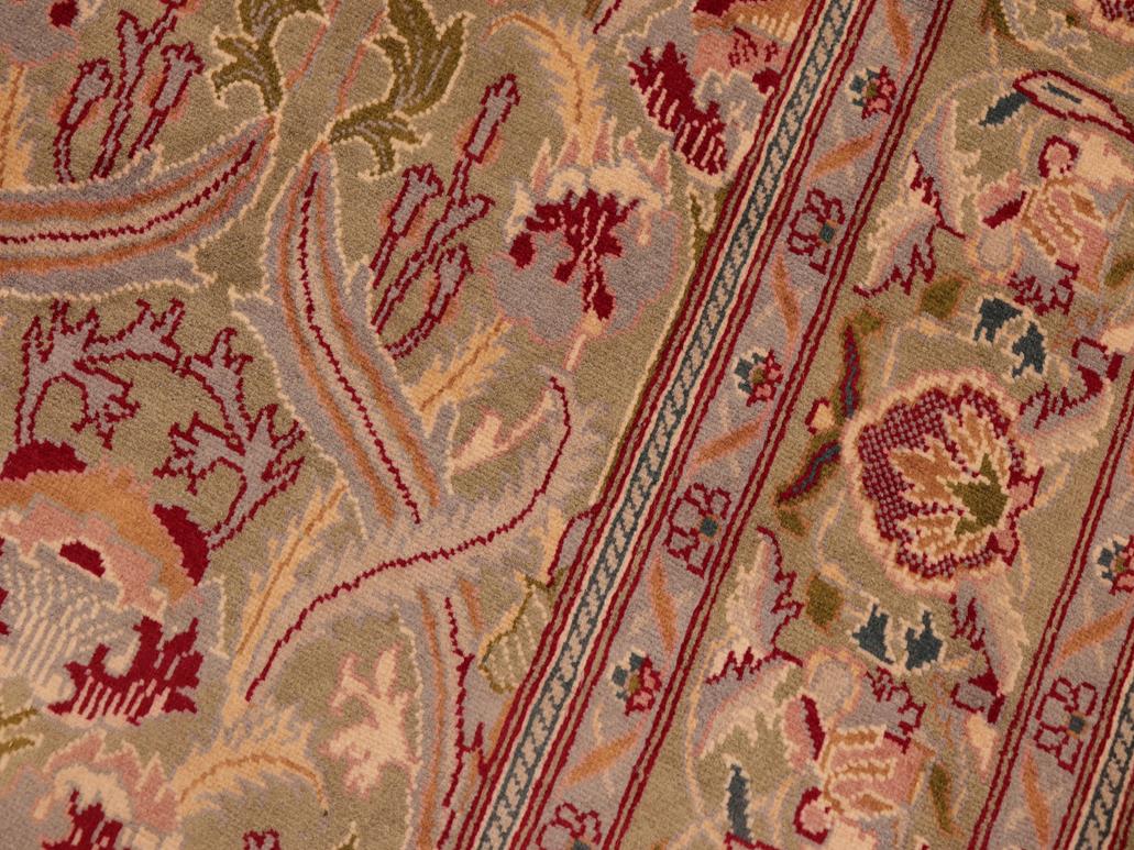 handmade Transitional Hamjolie Green Pink Hand Knotted RECTANGLE 100% WOOL area rug 6x10