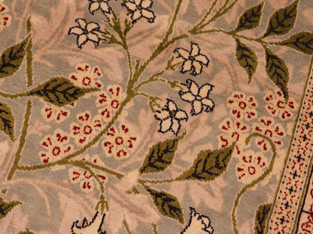 handmade Transitional Chambali Green Beige Hand Knotted RECTANGLE 100% WOOL area rug 6x9