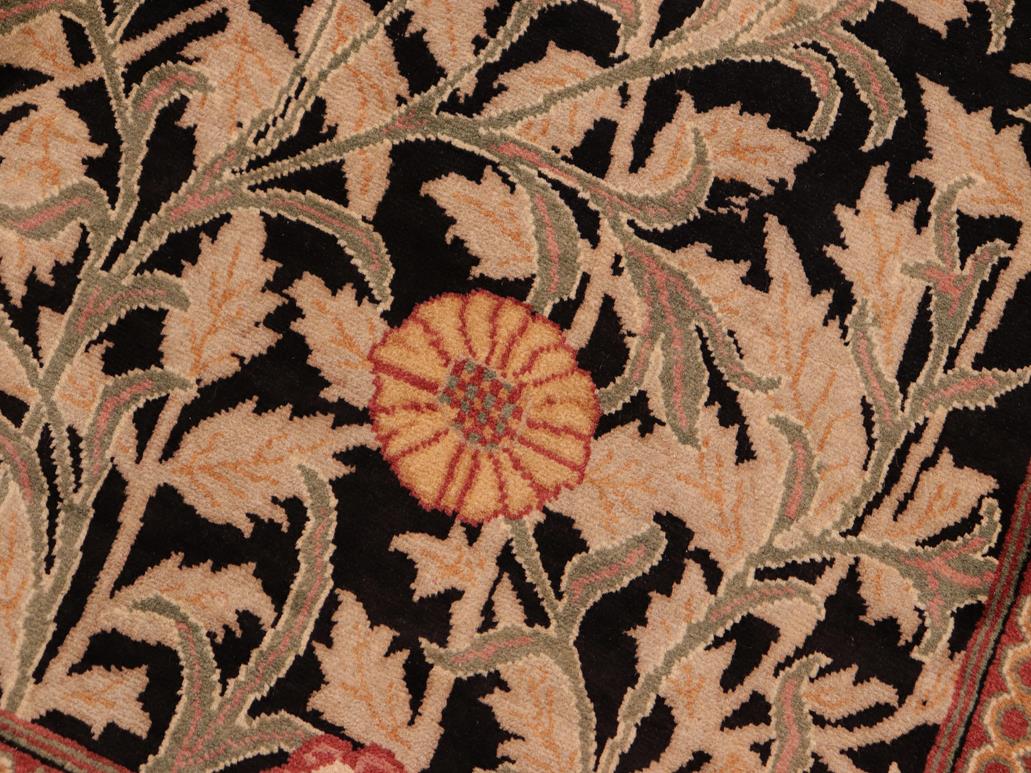 handmade Transitional Jasmain Black Gold Hand Knotted RECTANGLE 100% WOOL area rug 6x9