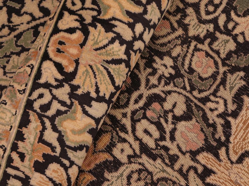 handmade Transitional Snakehead Black Green Hand Knotted RECTANGLE 100% WOOL area rug 6x8