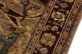handmade Traditional Kafkaz Dark Tan Drk. Red Hand Knotted RUNNER 100% WOOL area rug 4x13 