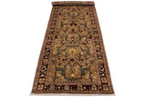 handmade Traditional Kafkaz Dark Tan Drk. Red Hand Knotted RUNNER 100% WOOL area rug 4x13 