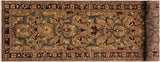 handmade Traditional Kafkaz Dark Tan Drk. Red Hand Knotted RUNNER 100% WOOL area rug 4x13 