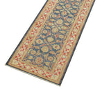 handmade Traditional Kafkaz Blue Red Hand Knotted RUNNER 100% WOOL area rug 3 x 15