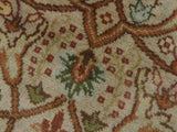 handmade Traditional Tabriz Taupe Gold Hand Knotted RUNNER 100% WOOL area rug 3x9