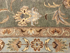 handmade Transitional Design Green Tan Hand Knotted RECTANGLE 100% WOOL area rug 12x15