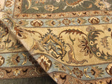 handmade Transitional Design Green Tan Hand Knotted RECTANGLE 100% WOOL area rug 12x15