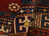 handmade Geometric Antique Rust Blue Hand Knotted RECTANGLE 100% WOOL area rug 4x7