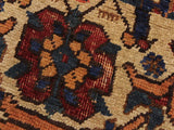 handmade Geometric  Ivory Blue Hand Knotted RECTANGLE 100% WOOL area rug 4x6