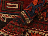 handmade Geometric Super Kazak Rust Ivory Hand Knotted RUNNER 100% WOOL area rug 4x7