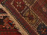 handmade Geometric Super Kazak Rust Ivory Hand Knotted RUNNER 100% WOOL area rug 4x7