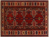 Rustic Antique Baku Vintage Wool Rug