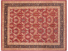 handmade Traditional Sarook Red Blue Hand Knotted RECTANGLE 100% WOOL area rug 8x10