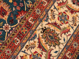 handmade Traditional Design Blue Beige Hand Knotted RECTANGLE 100% WOOL area rug 8x10