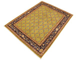 handmade Transitional Design Green Aubergine Hand Knotted RECTANGLE 100% WOOL area rug 8x10