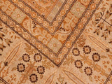 handmade Traditional Design Tan Brown Hand Knotted RECTANGLE 100% WOOL area rug 8x10