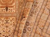 handmade Traditional Design Tan Brown Hand Knotted RECTANGLE 100% WOOL area rug 8x10