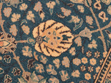 handmade Traditional  Blue Beige Hand Knotted RECTANGLE 100% WOOL area rug 8x10
