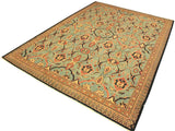 handmade Transitional Antique Lt. Blue Blue Hand Knotted RECTANGLE 100% WOOL area rug 9x12