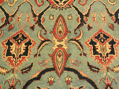handmade Transitional Antique Lt. Blue Blue Hand Knotted RECTANGLE 100% WOOL area rug 9x12