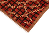 handmade Transitional Lahore Red Brown Hand Knotted RECTANGLE 100% WOOL area rug 6 x 9