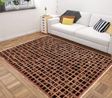 handmade Transitional Kafkaz Chobi Ziegler Black Brown Hand Knotted RECTANGLE 100% WOOL area rug 6 x 8