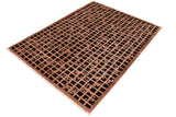 handmade Transitional Kafkaz Chobi Ziegler Black Brown Hand Knotted RECTANGLE 100% WOOL area rug 6 x 8