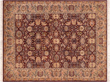 Agra Pak Persian Lavonia Red/Taupe Wool Rug - 6'2'' x 9'1''