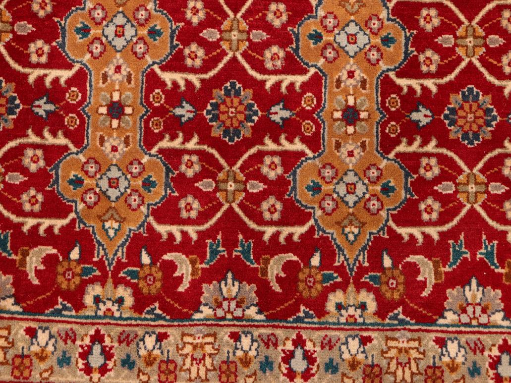 handmade Traditional  Red Gold Hand Knotted RECTANGLE 100% WOOL area rug 6x9