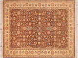 Tabriz Pak Persian Genia Brown/Beige Wool Rug - 6'2'' x 9'2''