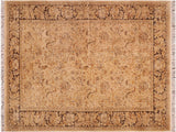 Sukhan Pak Persian Milagro Beige/Charcoal Wool Rug - 6'1'' x 9'1''