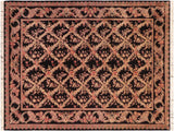 Basan Pak Persian Lynell Black/Pink Wool Rug - 6'2'' x 9'0''