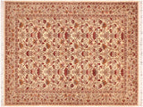 Pak Persian Karleen Beige/Gold Wool Rug - 6'2'' x 9'2''
