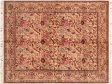 Kamal Pak Persian Hedy Taupe/Pink Wool Rug - 6'0'' x 8'9''
